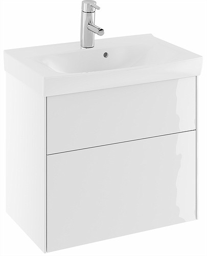 Ifö Tvättställsskåp Sense Med Två Lådor Kompakt Vit Högblank 60 cm