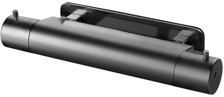 Tapwell Duschblandare Evo EVM168-160 Borstad Black Chrome - Borstad Black Chrome